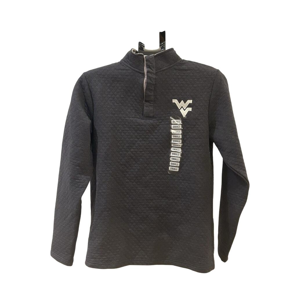 NWT Champion WVU Quilted 1/4 Zip Charcoal Jacket Men's size S